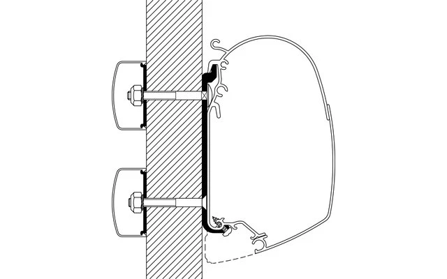 Thule Flachadapter 40 Cm Für Markise Serie 5 (5er Set ) 3 Thule Flachadapter 40 Cm Für Markise Serie 5 (5er Set )