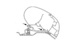 Dometic PR-Adapt Adapter Für Dachmarkisen PR 2000 Und PR 2500 4,0m -Berühmter Markisen Geschäft 457443 3315962