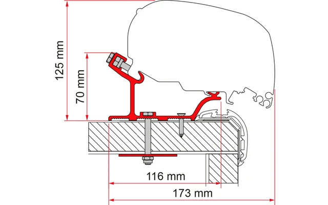 Fiamma Adapter Carthago Malibu 340 Markisenadapter Für Fiamma F80 / F65 340 6 Fiamma Adapter Carthago Malibu 340 Markisenadapter Für Fiamma F80 / F65 340 – Bild 4