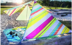 Bent Zip-Canvas Single Verbindbares Sonnensegel 250 X 250 X 250 Cm Limette -Berühmter Markisen Geschäft 696500 4862600 1