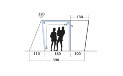 Outwell Jonesville 290 SA Flex Busvorzelt + ONS Leuchtelement-Set Bundle -Berühmter Markisen Geschäft 748541 5008487