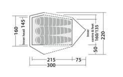 Robens Challenger 3XE Tunnelzelt Grün -Berühmter Markisen Geschäft 771893 5131136