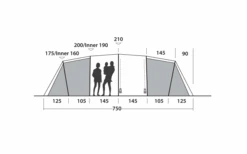 Easy Camp Huntsville Twin 800 Tunnelzelt Für 8 Personen -Berühmter Markisen Geschäft 782501 5172614