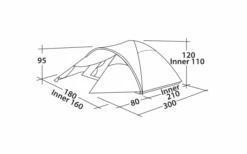 Easy Camp Quasar 300 Rustic Green Kuppelzelt Für 3 Personen -Berühmter Markisen Geschäft 782867 5175935
