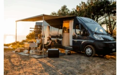 Fiamma F80s Ducato 320 Markise Gehäusefarbe Deep Black Tuchfarbe Royal Grey 320 Cm -Berühmter Markisen Geschäft 822710 5315042